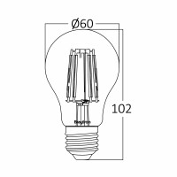 LED Leuchtmittel Filament E27 6 Watt warmweiß (2700 K)