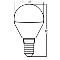LED Leuchtmittel E14 Kugel P45 5 Watt | matt warmweiß (3000 K)