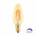 LED Leuchtmittel E14 Filament Kerze | Bernstein | C35 4W | dimmbar warmweiß (2200 K)