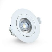LED Einbauspot COB 5 Watt | rund | schwenkbar | weiß | IP20 kaltweiß (6500 K)
