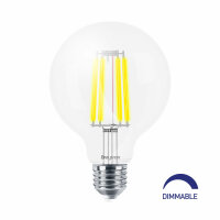 LED Leuchtmittel Filament E27 Kugel Globe (G95, 95mm Durchmesser) 7 Watt | dimmbar warmweiß (2700 K)
