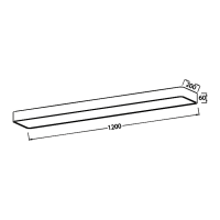 LED Deckenleuchte BLADE LN 45W | eckig | schwarz | 3in1 Lichtfarbe Einstellbar