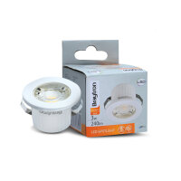 LED Einbauspot Minispot 3 Watt | rund | weiß | IP54 | kaltweiß (6500 K)
