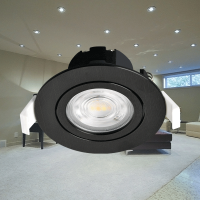 LED Einbauspot 7 Watt | schwarz | rund | schwenkbar | IP20 | Lichtfarbe einstellbar (3in1)