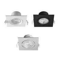 LED Einbauspot 7 Watt | eckig | schwenkbar | IP20 | Lichtfarbe einstellbar (3in1)