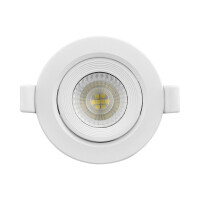 LED Einbauspot Einbaustrahler 5W weiß rund IP40 schwenkbar Ø 7,0 cm (deckenausschnitt) warmweiß (3000 K)