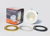 LED Einbauspot Minispot 3W IP54 rund weiß/schwarz/gold/silber Ø 3,5 cm (deckenausschnitt) warmweiß (3000 K)