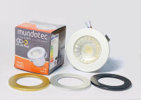 LED Einbauspot Minispot 3W IP54 rund weiß/schwarz/gold/silber Ø 3,5 cm (deckenausschnitt) kaltweiß (6400 K)