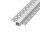 LED-Aluminiumprofil 2m | Unterputz breit | silber